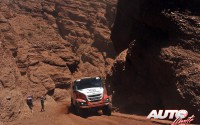 Federico Villagra, al volante del Iveco Powerstar, durante la etapa 8 del Rally Dakar 2016, disputada entre Salta y Belén.