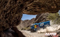 Andrey Karginov, al volante del Kamaz 4326, durante la etapa 8 del Rally Dakar 2016, disputada entre Salta y Belén.