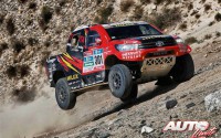 Giniel De Villiers, al volante del Toyota Hilux V8, durante la etapa 8 del Rally Dakar 2016, disputada entre Salta y Belén.