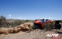 Sébastien Loeb y Daniel Elena (Peugeot 2008 DKR16) quedaron atascados en la arena de la etapa 9 del Rally Dakar 2016, disputada en un bucle realizado entre Belén y Belén.