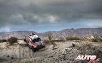 Giniel De Villiers, al volante del Toyota Hilux V8, durante la etapa 10 del Rally Dakar 2016, disputada entre Belén y La Rioja.