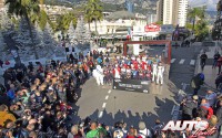 Presentación de los principales pilotos del Campeonato del Mundo de Rallyes 2016 durante el Rally de Montecarlo.