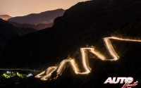 Tramo nocturno del Rally de Montecarlo 2016.