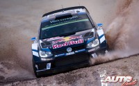 Sébastien Ogier al volante del Volkswagen Polo R WRC, durante el Rally de Italia/Cerdeña 2016, puntuable para el Campeonato del Mundo de Rallyes WRC 2016.