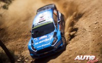 Mads Ostberg al volante del Ford Fiesta RS WRC, durante el Rally de Portugal 2016, puntuable para el Campeonato del Mundo de Rallyes WRC 2016.