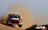 Kris Meeke al volante del Citroën DS3 WRC, vencedor del Rally de Portugal 2016, puntuable para el Campeonato del Mundo de Rallyes WRC 2016.