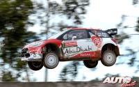 Kris Meeke al volante del Citroën DS3 WRC, vencedor del Rally de Portugal 2016, puntuable para el Campeonato del Mundo de Rallyes WRC 2016.