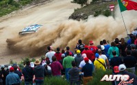 Jari-Matti Latvala al volante del Volkswagen Polo R WRC, durante el Rally de Portugal 2016, puntuable para el Campeonato del Mundo de Rallyes WRC 2016.