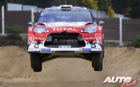 Stéphane Lefebvre al volante del Citroën DS3 WRC, durante el Rally de Portugal 2016, puntuable para el Campeonato del Mundo de Rallyes WRC 2016.