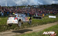 Jari-Matti Latvala al volante del Volkswagen Polo R WRC, durante el Rally de Portugal 2016, puntuable para el Campeonato del Mundo de Rallyes WRC 2016.