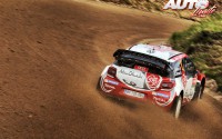 Stéphane Lefebvre al volante del Citroën DS3 WRC, durante el Rally de Portugal 2016, puntuable para el Campeonato del Mundo de Rallyes WRC 2016.