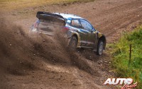 Sébastien Ogier al volante del Volkswagen Polo R WRC, durante el Rally de Polonia 2016, puntuable para el Campeonato del Mundo de Rallyes WRC 2016.