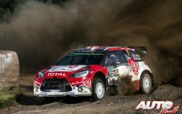 Stéphane Lefebvre al volante del Citroën DS3 WRC, durante el Rally de Polonia 2016, puntuable para el Campeonato del Mundo de Rallyes WRC 2016.