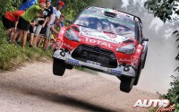 Craig Breen al volante del Citroën DS3 WRC, durante el Rally de Polonia 2016, puntuable para el Campeonato del Mundo de Rallyes WRC 2016.