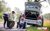Andreas Mikkelsen y Anders Jæger, vencedores del Rally de Polonia 2016, puntuable para el Campeonato del Mundo de Rallyes WRC 2016.