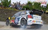 Sébastien Ogier al volante del Volkswagen Polo R WRC, vencedor del Rally de Alemania 2016, puntuable para el Campeonato del Mundo de Rallyes WRC.
