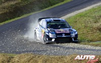 Sébastien Ogier al volante del Volkswagen Polo R WRC, vencedor del Rally de Alemania 2016, puntuable para el Campeonato del Mundo de Rallyes WRC.