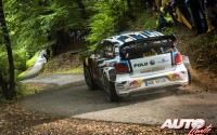 Sébastien Ogier al volante del Volkswagen Polo R WRC, vencedor del Rally de Alemania 2016, puntuable para el Campeonato del Mundo de Rallyes WRC.
