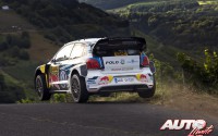 Sébastien Ogier al volante del Volkswagen Polo R WRC, vencedor del Rally de Alemania 2016, puntuable para el Campeonato del Mundo de Rallyes WRC.