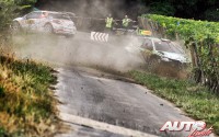 Accidente de Max Rendina al volante del Skoda Fabia R5 WRC2, durante el Rally de Alemania 2016, puntuable para el Campeonato del Mundo de Rallyes WRC2.