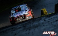 Thierry Neuville al volante del Hyundai i20 WRC, durante el Rally de Alemania 2016, puntuable para el Campeonato del Mundo de Rallyes WRC.