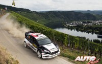 Ott Tänak al volante del Ford Fiesta RS WRC, durante el Rally de Alemania 2016, puntuable para el Campeonato del Mundo de Rallyes WRC.