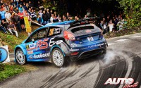Elfyn Evans al volante del Ford Fiesta R5 Evo WRC2, durante el Rally de Francia / Tour de Córcega 2016, puntuable para el Campeonato del Mundo de Rallyes WRC 2016.