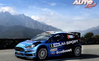 Mads Ostberg al volante del Ford Fiesta RS WRC, durante el Rally de Francia / Tour de Córcega 2016, puntuable para el Campeonato del Mundo de Rallyes WRC 2016.