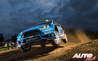 Mads Ostberg al volante del Ford Fiesta RS WRC, durante el Rally de España / Cataluña 2016, puntuable para el Campeonato del Mundo de Rallyes WRC 2016.