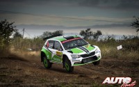 Jan Kopecký al volante del Skoda Fabia R5 WRC2, durante el Rally de España / Cataluña 2016, puntuable para el Campeonato del Mundo de Rallyes WRC2 2016.