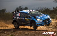 Eric Camilli al volante del Ford Fiesta RS WRC, durante el Rally de España / Cataluña 2016, puntuable para el Campeonato del Mundo de Rallyes WRC 2016.