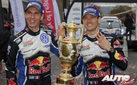 Sébastian Ogier y Julien Ingrassia (Volkswagen), vencedores del Rally de Gran Bretaña / Gales 2016, puntuable para el Campeonato del Mundo de Rallies WRC 2016.