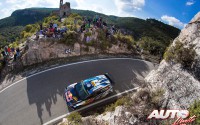 Jari-Matti Latvala al volante del Volkswagen Polo R WRC, durante el Rally de España / Cataluña 2016, puntuable para el Campeonato del Mundo de Rallyes WRC 2016.