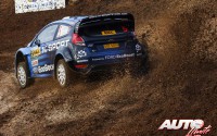 Mads Ostberg al volante del Ford Fiesta RS WRC, durante el Rally de España / Cataluña 2016, puntuable para el Campeonato del Mundo de Rallyes WRC 2016.