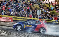 José Antonio Suárez al volante del Peugeot 208 T16 R5 WRC2, durante el Rally de España / Cataluña 2016, puntuable para el Campeonato del Mundo de Rallyes WRC2 2016.