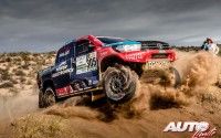 Nani Roma, al volante del Toyota Hilux V8 4x4, durante la 11ª etapa del Rally Dakar 2017, disputada entre San Juan y Río Cuarto (Argentina).