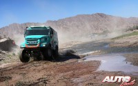 Gerard de Rooy, al volante del Iveco Powerstar 4x4, durante la 10ª etapa del Rally Dakar 2017, disputada entre Chilecito y San Juan (Argentina).