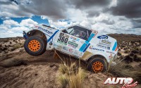 Cristina Gutiérrez, al volante del Mitsubishi Montero Proto ARC, durante la 8ª etapa del Rally Dakar 2017, disputada entre Uyuni (Bolivia) y Salta (Argentina).