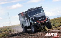 Federico Villagra, al volante del Iveco Powerstar 4x4, durante la 8ª etapa del Rally Dakar 2017, disputada entre Uyuni (Bolivia) y Salta (Argentina).