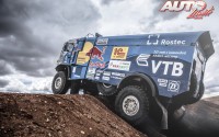 Anton Shibalov, al volante del Kamaz 4326, durante la 5ª etapa del Rally Dakar 2017, disputada entre Tupiza y Oruro (Bolivia).