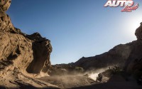 Sam Sunderland, a los mandos de la KTM 450 Rally Replica, durante la 10ª etapa del Rally Dakar 2017, disputada entre Chilecito y San Juan (Argentina).