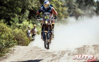 Toby Price, a los mandos de la KTM 450 Rally Replica, durante la 2ª etapa del Rally Dakar 2017, disputada entre Resistencia y San Miguel de Tucumán (Argentina).