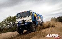 Ayrat Mardeev, al volante del Kamaz 4326, durante la 11ª etapa del Rally Dakar 2017, disputada entre San Juan y Río Cuarto (Argentina).