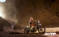 Toby Price, a los mandos de la KTM 450 Rally Replica, durante la 3ª etapa del Rally Dakar 2017, disputada entre San Miguel de Tucumán y San Salvador de Jujuy (Argentina).