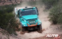 Gerard de Rooy, al volante del Iveco Powerstar 4x4, durante la 11ª etapa del Rally Dakar 2017, disputada entre San Juan y Río Cuarto (Argentina).