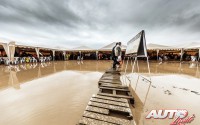 Las lluvias torrenciales caídas sobre Bolivia inundaron por completo el vivac establecido en Oruro y oblicaron a suspender dos etapas del Rally Dakar 2017.