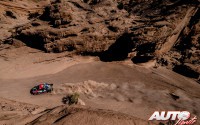 Nani Roma, al volante del Toyota Hilux V8 4x4, durante la 10ª etapa del Rally Dakar 2017, disputada entre Chilecito y San Juan (Argentina).