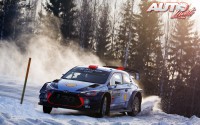 Dani Sordo, al volante del Hyundai i20 Coupé WRC, durante el Rallye de Suecia 2017, puntuable para el Campeonato del Mundo de Rallyes WRC.
