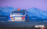 Dani Sordo, al volante del Hyundai i20 Coupé WRC, durante el Rallye de Montecarlo 2017, puntuable para el Campeonato del Mundo de Rallyes WRC.