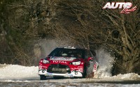 Craig Breen, al volante del Citroën DS3 WRC, durante el Rallye de Montecarlo 2017, puntuable para el Campeonato del Mundo de Rallyes WRC.